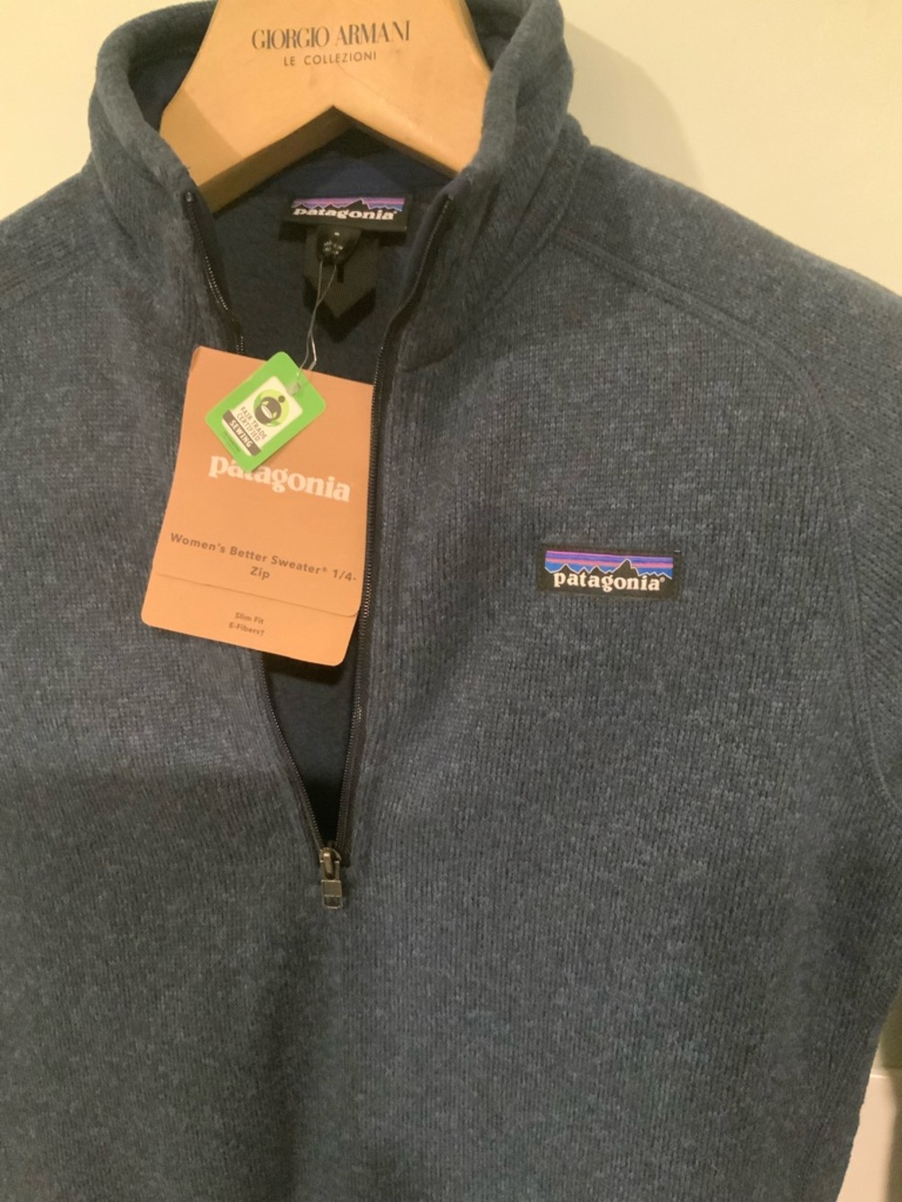 Patagonia Women’s Better Navy Quarter-Zip Sweater - Picture 2 of 9